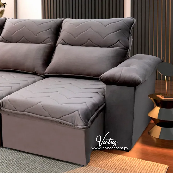 Sofa Hellen Virtus Retractil Grafite, foto 2