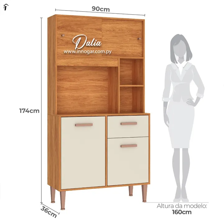 Kit Cocina Dalia C211 Cinamomo Off White, foto 2