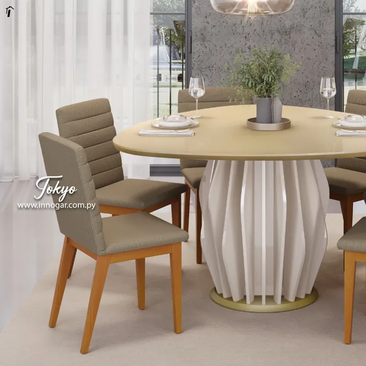 Juego de Comedor Tokyo 6s Off White, foto 2