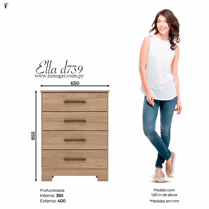 Cómoda Ella D739 / Jequitiba Brillo, foto 2