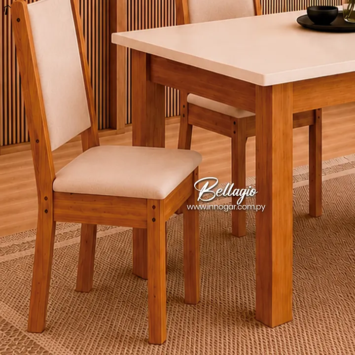 Juego de Comedor Bellagio Freijo UV Off White, foto 2