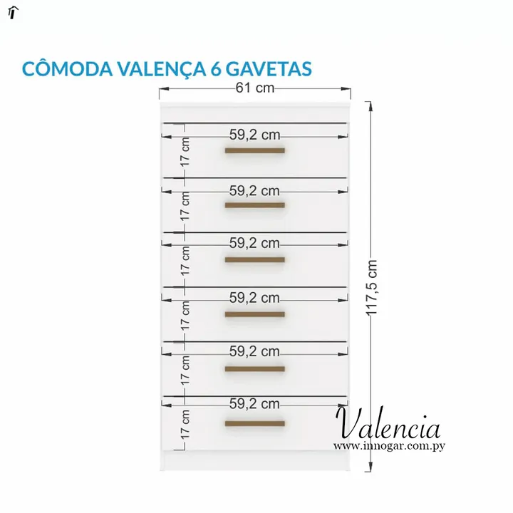 Cómoda Valencia / Blanco, foto 2