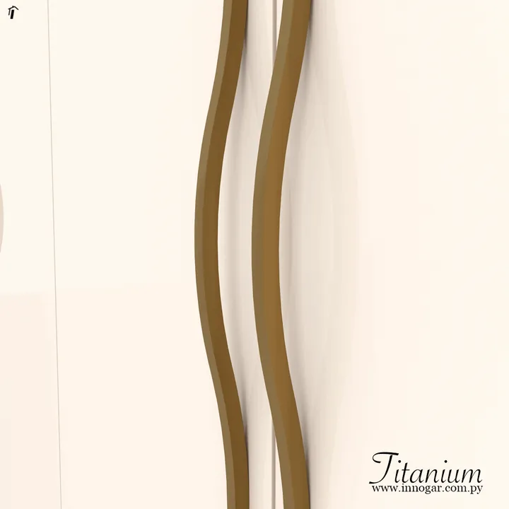 Ropero Titanium - Off White / Castaño, foto 4