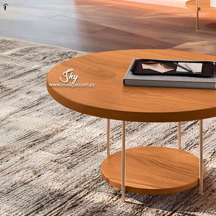 Mesa Centro Sky con Tapa Cinamomo Off White, foto 2