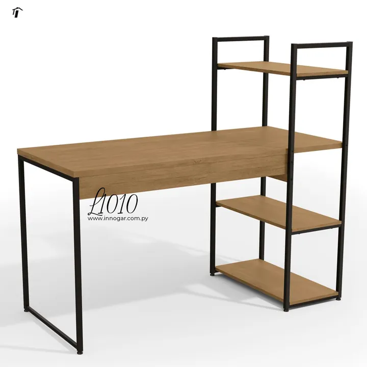 Mesa con Repisas L1010 - Negro, foto 2