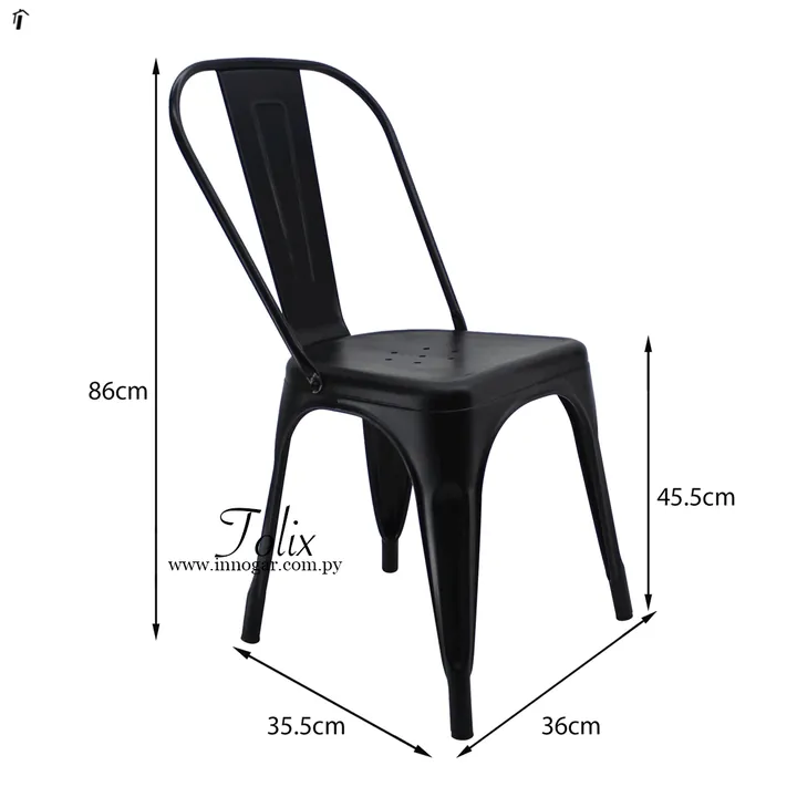 Silla Tolix / Negro, foto 2