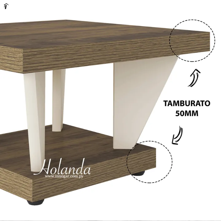 Mesa de Centro Holanda / Pino - Off White, foto 2