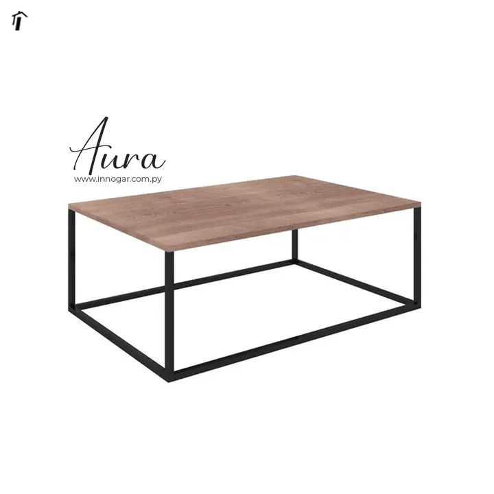 Mesa Centro Aura - Negro, Maderado, foto 2