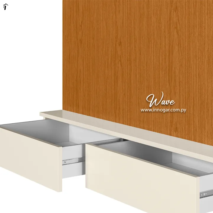 Armario Con Panel Waver Cinamomo / Off White, foto 3