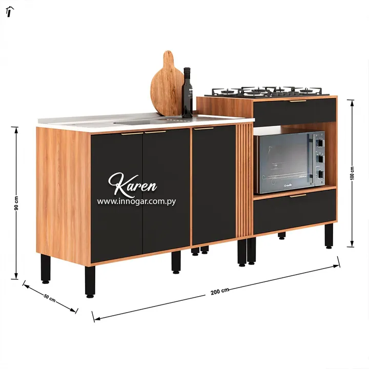 Kit Cocina Karen Nogal Manchester Negro, foto 2