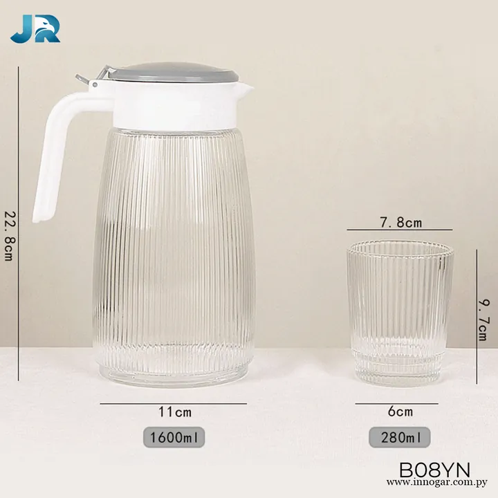 Set 5 Pcs Jarra 1.6L y 4vasos 280ml, foto 3