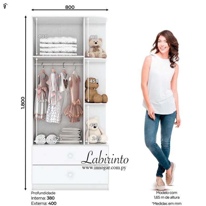 Ropero Labirinto / Blanco, foto 2