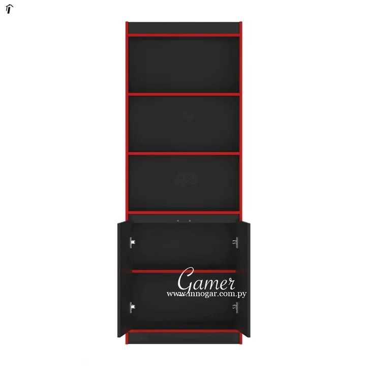 Armario Gamer / Negro Rojo, foto 2