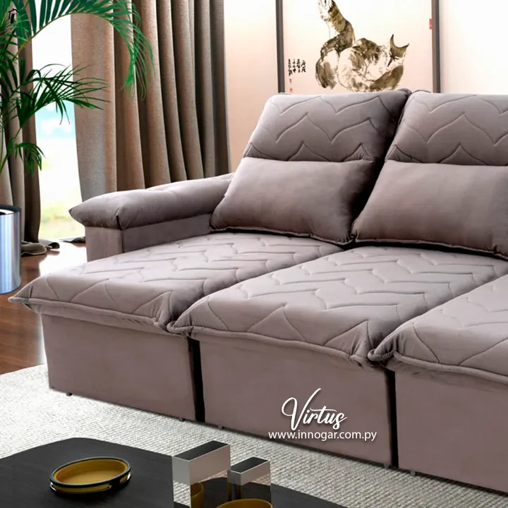 Sofa Hellen Virtus Retractil Grafite, foto 3