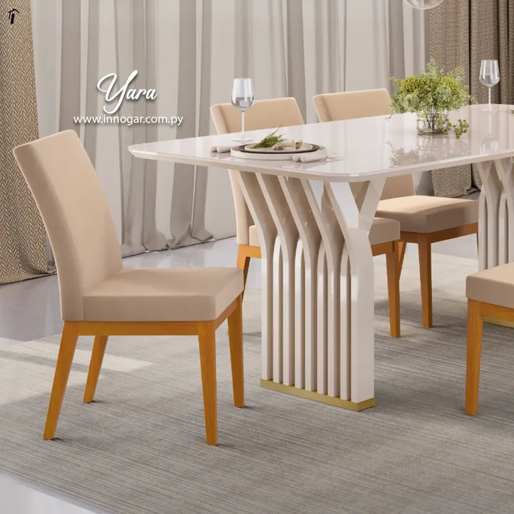 Juego de Comedor Yara 6s Off White, foto 2