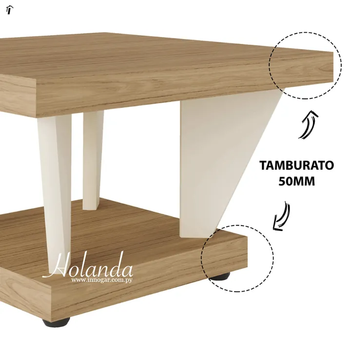 Mesa de Centro Holanda / Carvallo - Off White, foto 2