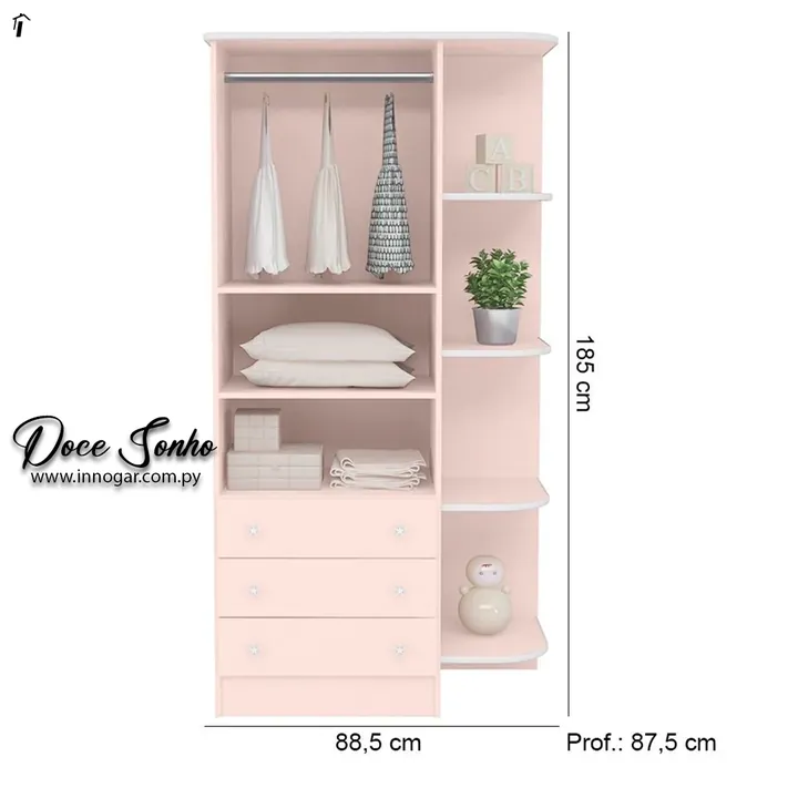 Ropero Doce Sonho Rosa Blanco, foto 2