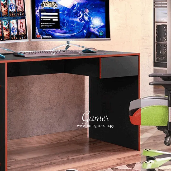 Mesa Gamer Rubi / Nergro Matte, Rojo, foto 2