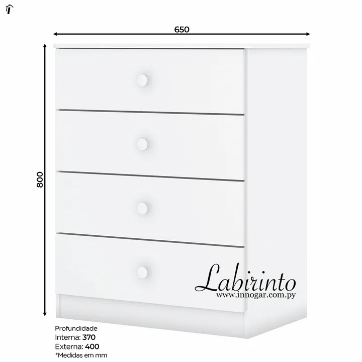 Comoda Labirinto / Blanco, foto 2
