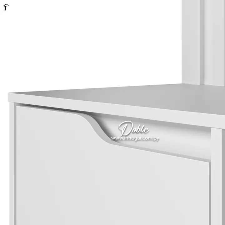 Escritorio con Panel Doble Blanco Blanco, foto 3