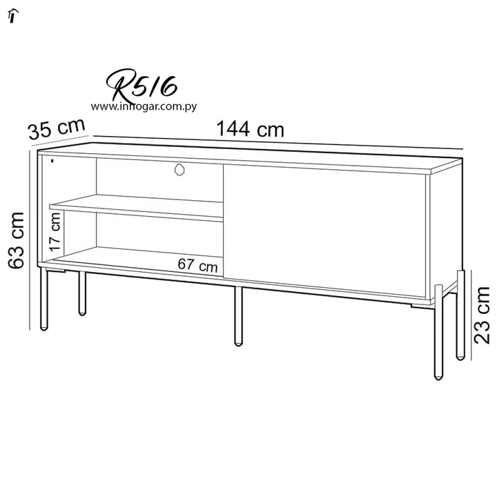 Rack para TV R516 JW Carvalho, foto 2