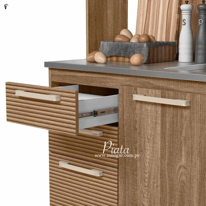 Kit Cocina Piata / Roble Rústico - Ripado Madera, foto 2