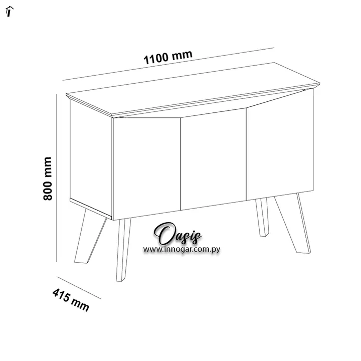 Buffet Oasis Pino Off White, foto 3