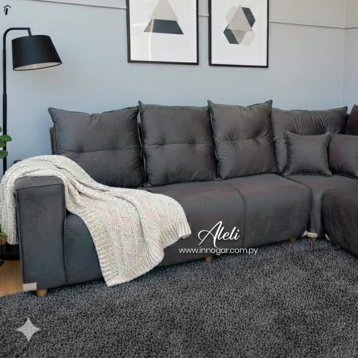 Sofa Esquinero Aleli Gris, foto 2