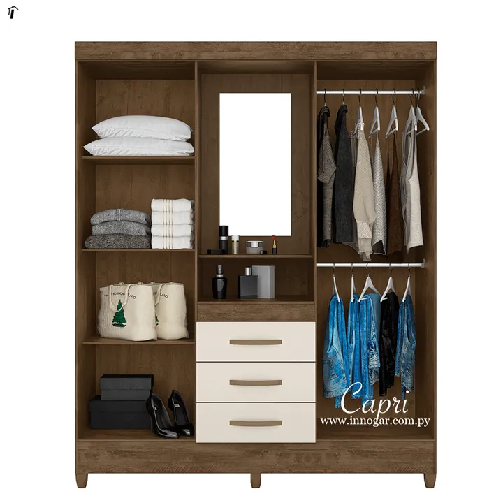 Ropero Capri / Castaño Wood Off White, foto 2