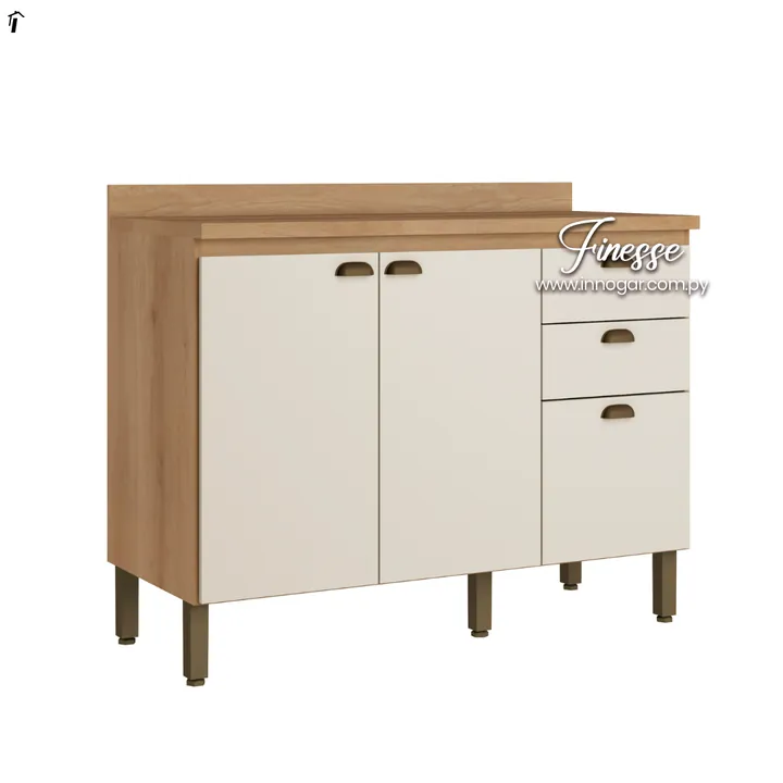 Bajo Mesa Finesse 2P 3C Capuccino Off White, foto 3