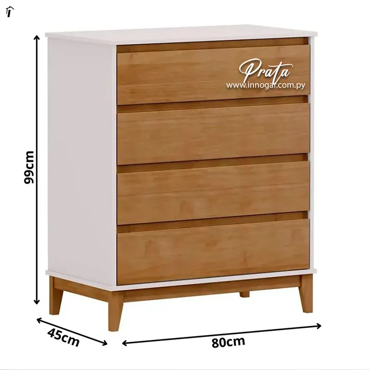 Comoda Prata 4C Blanco Freijo, foto 2