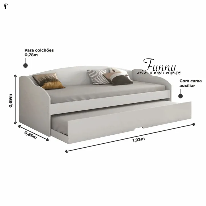 Sofa Cama Funny / Blanco, foto 2