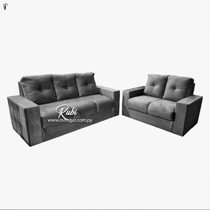 Sofa Rubi Gris Metal Oscuro, foto 2