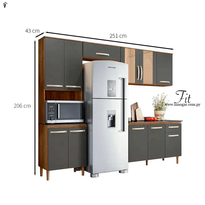Cocina Fit / Carvallo Rustico Chumbo, foto 3