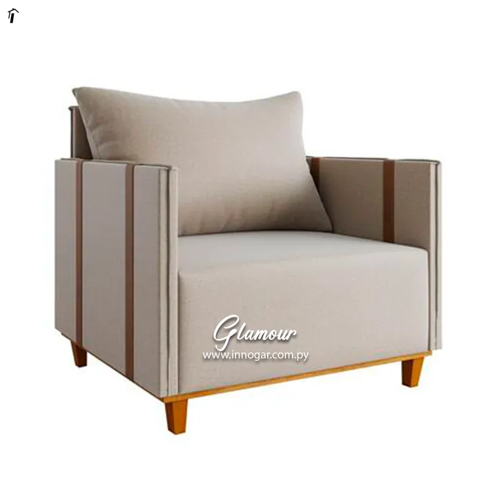 Poltrona Glamour Lino Bronce Durango, foto 2