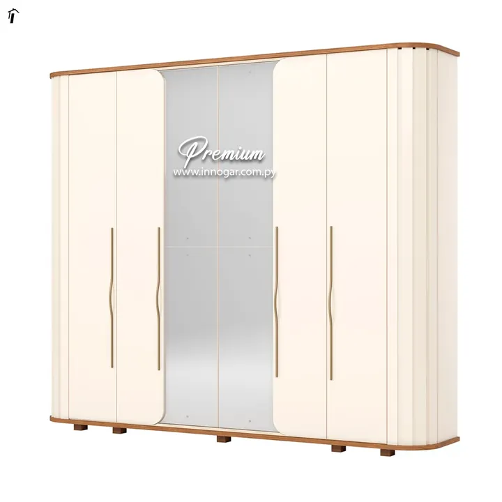 Ropero Premium 6P con Espejo Off White Nature, foto 2
