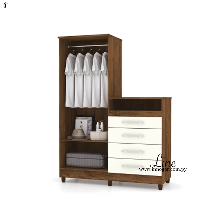 Ropero comoda Line / Imbuia Champagne, foto 2