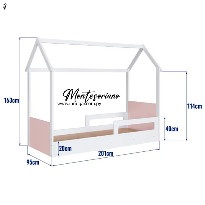 Cama Montesoriano / Blanco Rosa, foto 2