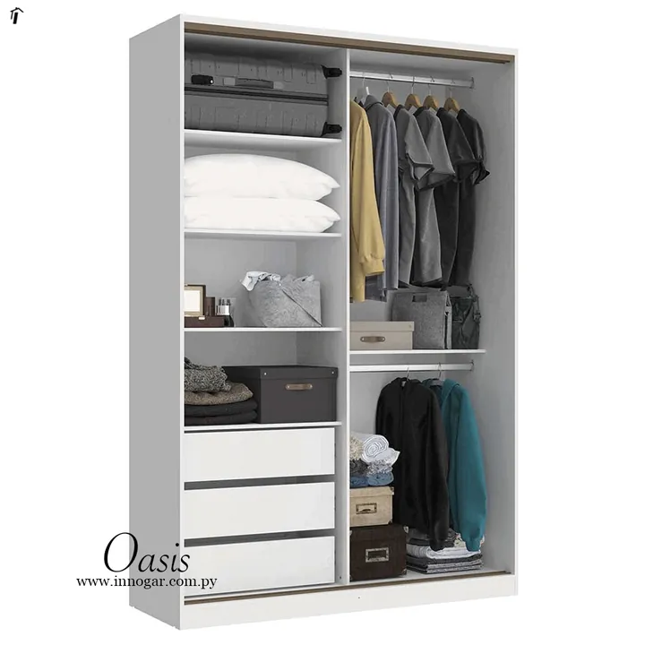 Ropero Oasis 2P / Blanco, foto 2