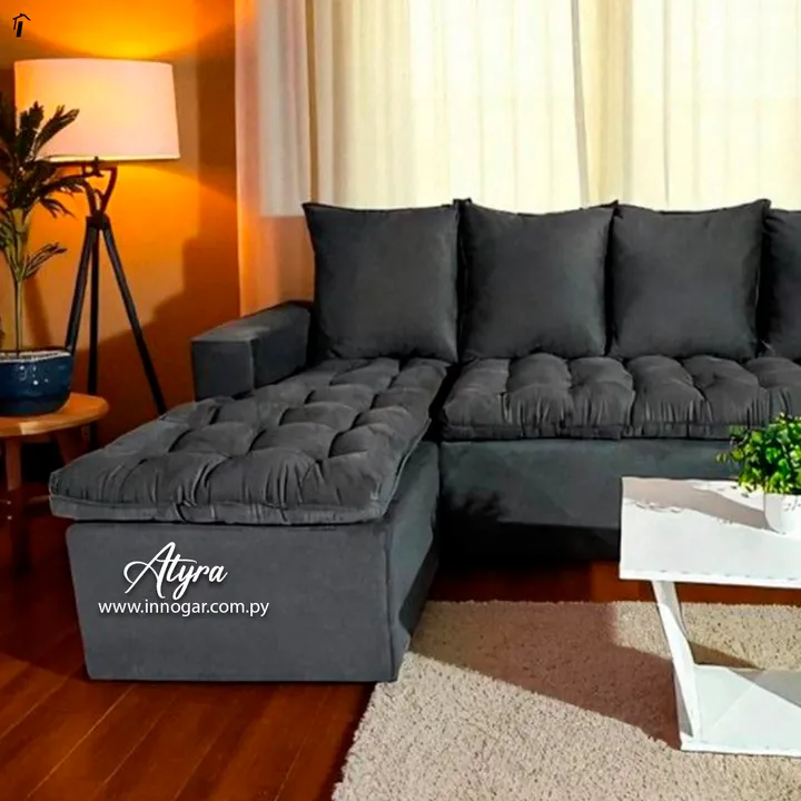 Sofa Atyra 3 + Chaise Gris, foto 2