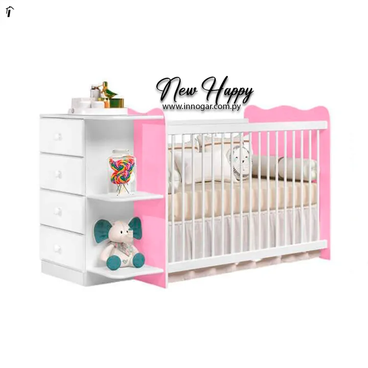 Cuna New Happy Blanco Rosa, foto 2