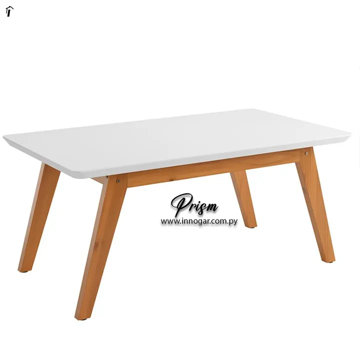 Mesa Centro Prism Off White Madera, foto 2