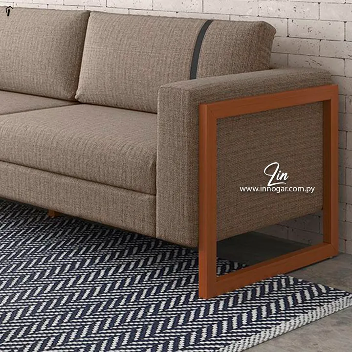 Sofa Lin Lino Marron, foto 2
