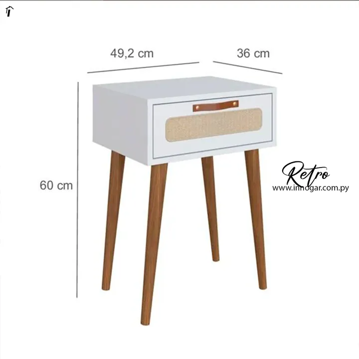 Mesa de Luz Retro Blanco, foto 2
