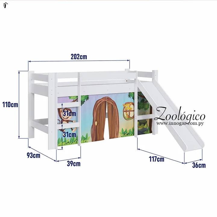 Cama Zoológico / Blanco, foto 3