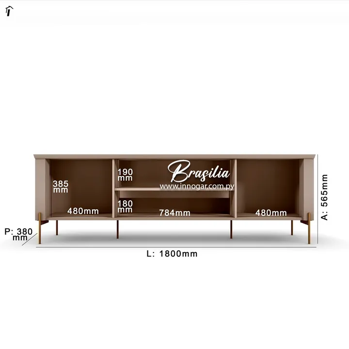 Rack Brasilia Fendi Nature, foto 2