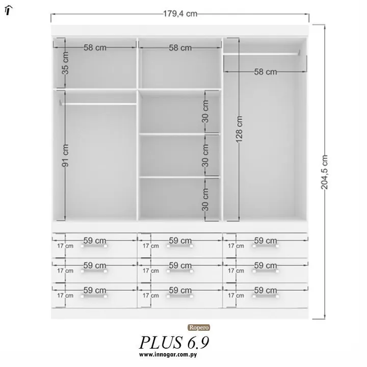Ropero Plus 6.9 - Blanco, foto 3