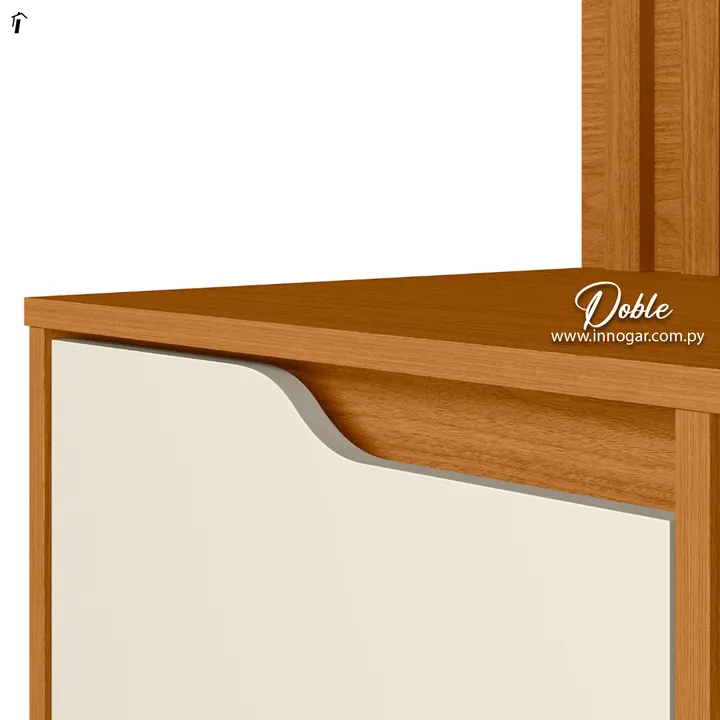 Escritorio con Panel Doble Cinamomo / Off White, foto 3