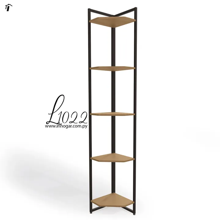 Estante Esquinero L1022 - Freijo , Negro Fosco, foto 3