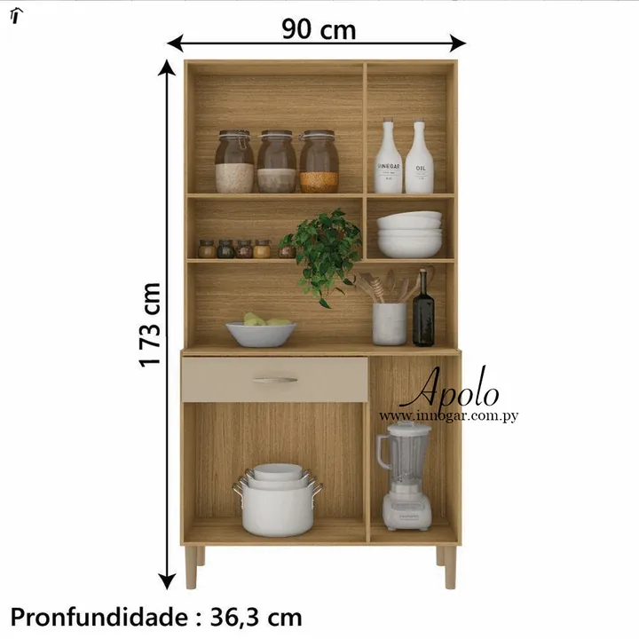 Kit Cocina Apolo / Freijo Vainilla, foto 2